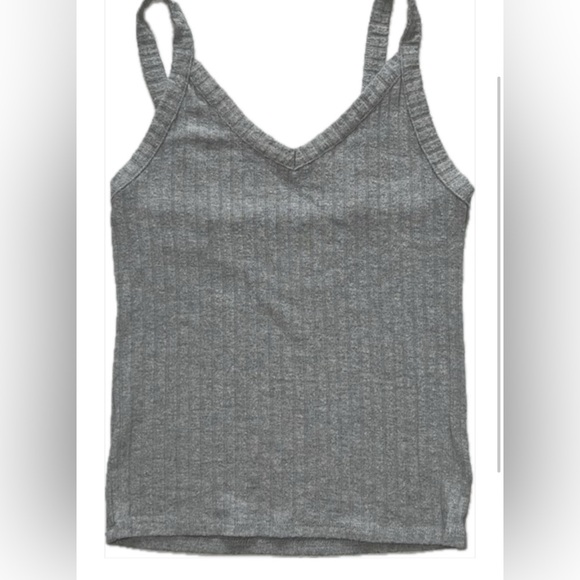 American Eagle Outfitters Tops - American Eagle Wide Rib V Neck Cropped Tank Top Size S